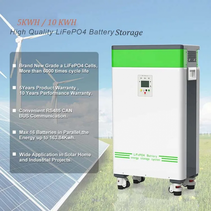 NK01 5KWH batterijpakket voor thuis zonne-energiesysteem 0