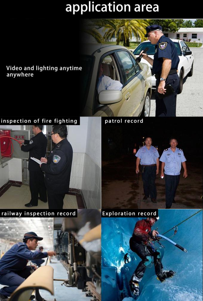 Hightech oplaadbare LED zaklamp met GPS en WiFi voor spoorwegvideobewaking 9