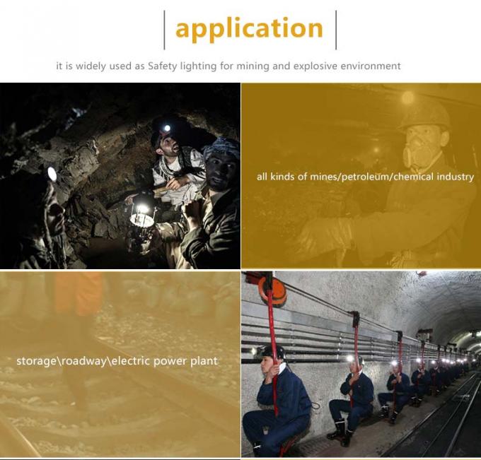 ATEX-gecertificeerde steenkoolmijnlamp 7,8Ah Lithium-ion oplaadbare koplamp met IP68-bescherming 5