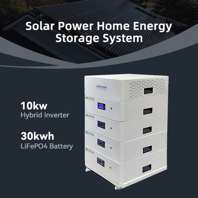 Modulair Ontwerp Thuis Zonne-energie Opslagsystemen Model SPS001 30kWh 8000 Cycli Levensduur met AC220 10kW Zonne-omvormer