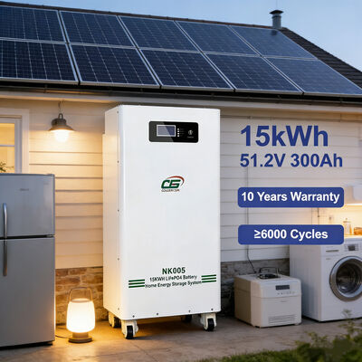 NK005 48V 51.2V 15kWh 300Ah Lifepo4 Batterijpakket Lithiumbatterijen Zonne-energie Huishoudelijke energieopslag Batterijsysteem met BMS