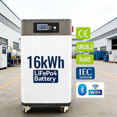 16KWh LiFePO4 Split Grade a Batterij NK006 51.2V 314Ah 10KW Omvormer Zonne-energie Thuis Energieopslag met Smart BMS