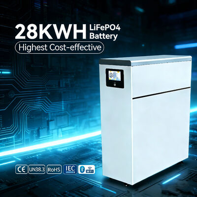 NK008 28 kwh Zonne-energie 51.2v 48v Lifepo4 Batterijpakket Huishoudelijk energiesysteem met ingebouwde BMS en LCD-monitor