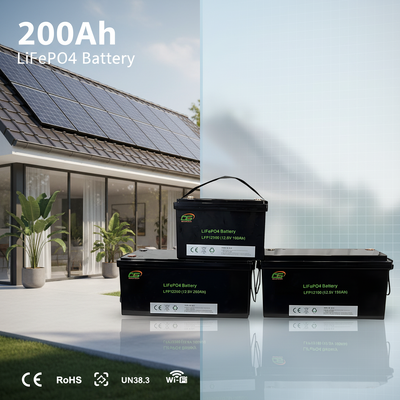 12.8V 150Ah LiFePO4 opslagbatterij Diepe cyclus levensduur Lithiumbatterij met BMS-bescherming voor verplaatsbare huizen