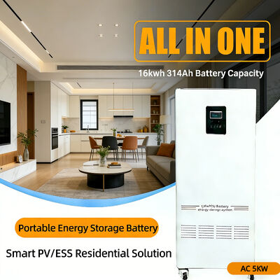 NK005A 51.2v 48v Alles-in-één 5Kw Omvormer en 15Kwh 16 Kwh 300Ah 314Ah LifePo4 Batterij Zonne-energie Thuis Energieopslagsysteem
