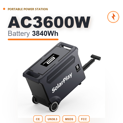 EU-opslag in voorraad 3600W 3840Wh LiFePO4 Draagbare elektriciteitscentrale Puur sinusgolf MPPT UPS voor thuisback-up
